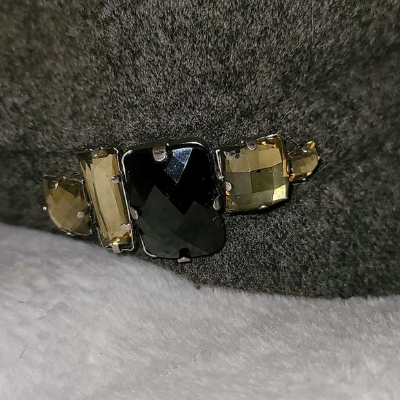 Betmar Lambswool Slouchy Jewel Accented Women's Newsboy Hat Cap Grey - Picture 2 of 7